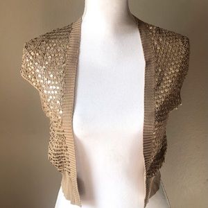 Gold silk shrug bolero